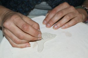 hand carving the sesign